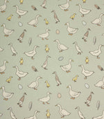 Duck Duck Goose Oilcloth Fabric / Eggshell