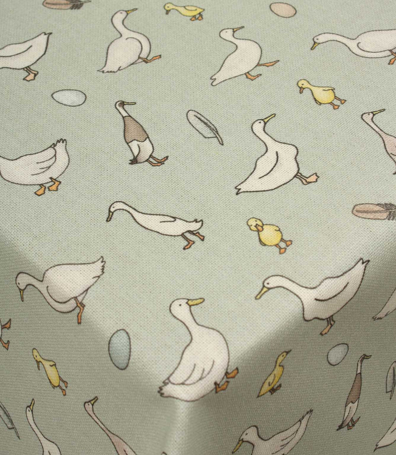 Duck Duck Goose Oilcloth Fabric / Eggshell