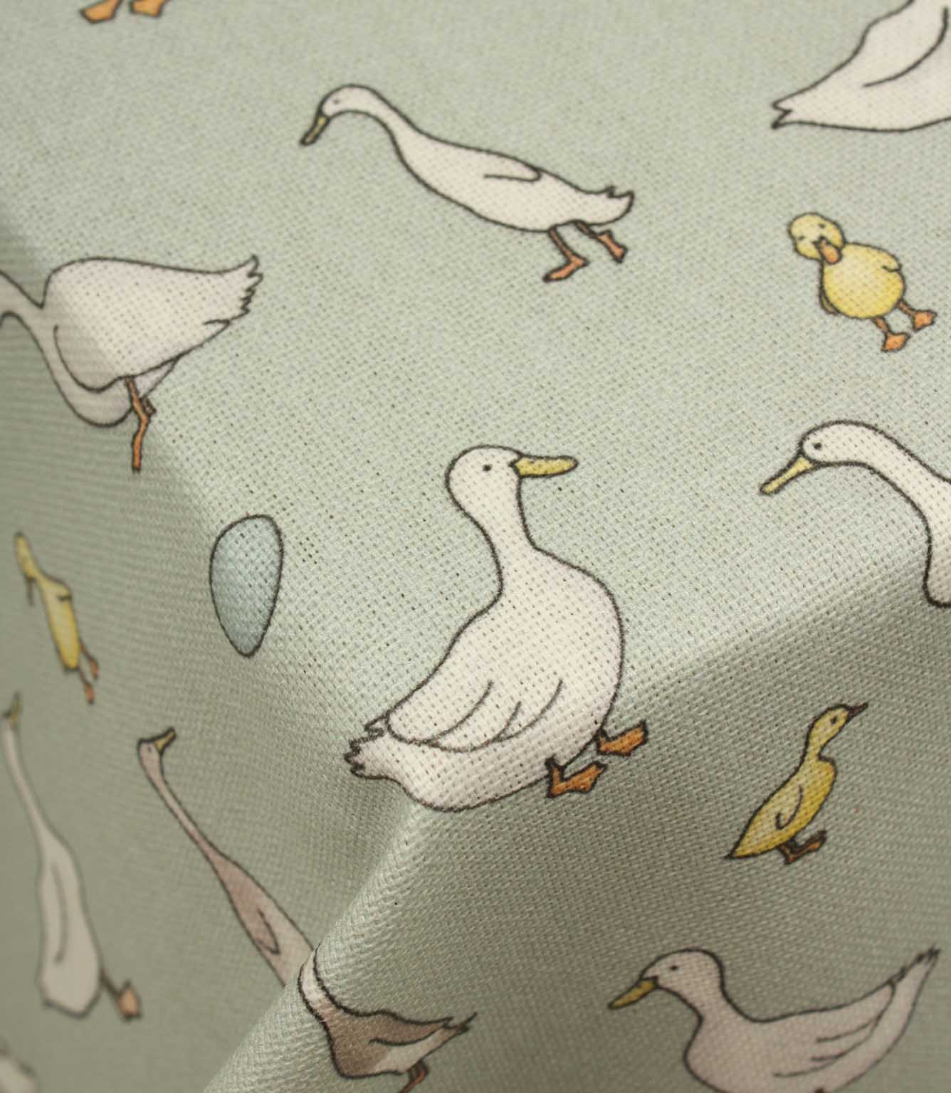 Duck Duck Goose Oilcloth Fabric / Eggshell