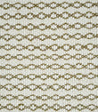 Close-up of Elkstone Matcha upholstery fabric featuring a textured cream weave with repeating olive green geometric motifs arranged in narrow horizontal rows.