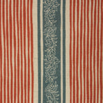 Elstead Stripe Fabric / Indigo / Red
