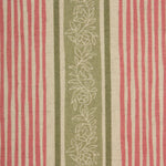 Elstead Stripe Fabric / Sage / Pink