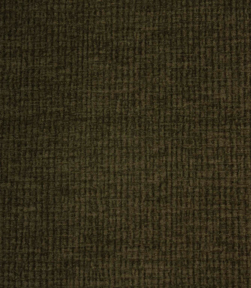 Everleigh Moss upholstery fire retardant fabric featuring a soft velour-style texture with a subtle woven effect in a rich moss green tone.