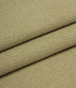 Close-up of green herringbone fabric
