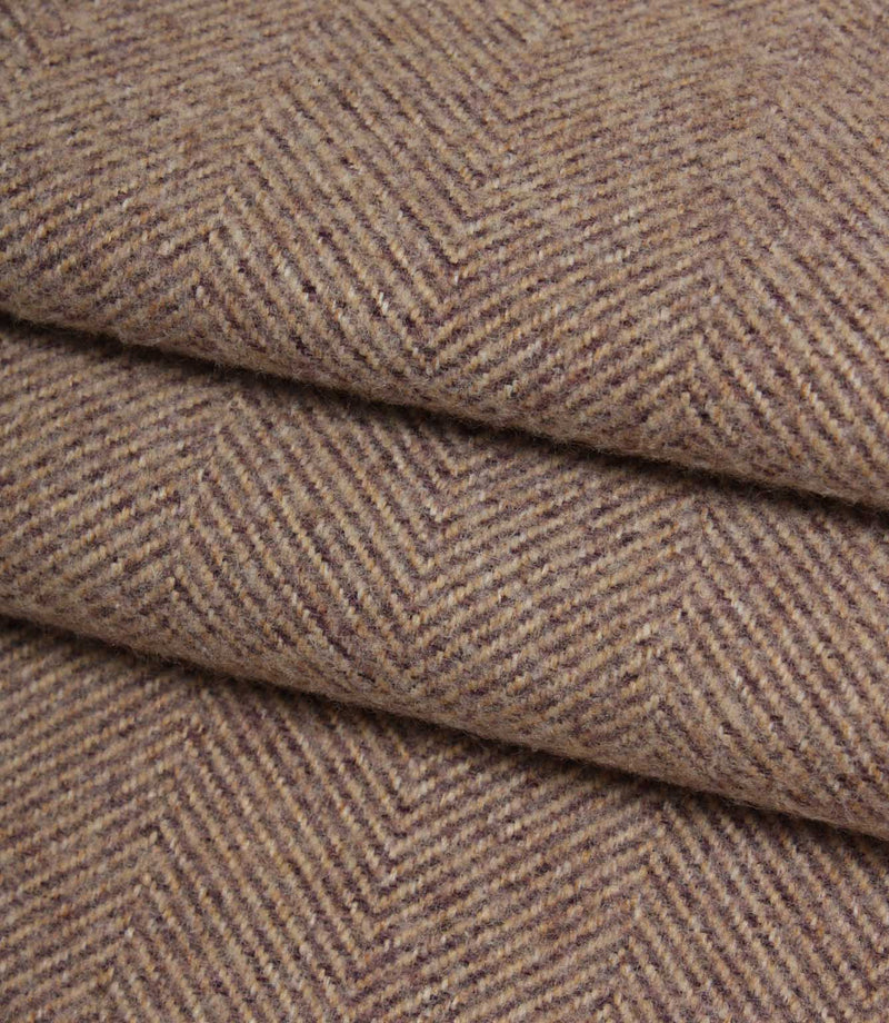 Close-up of purple herringbone fabric