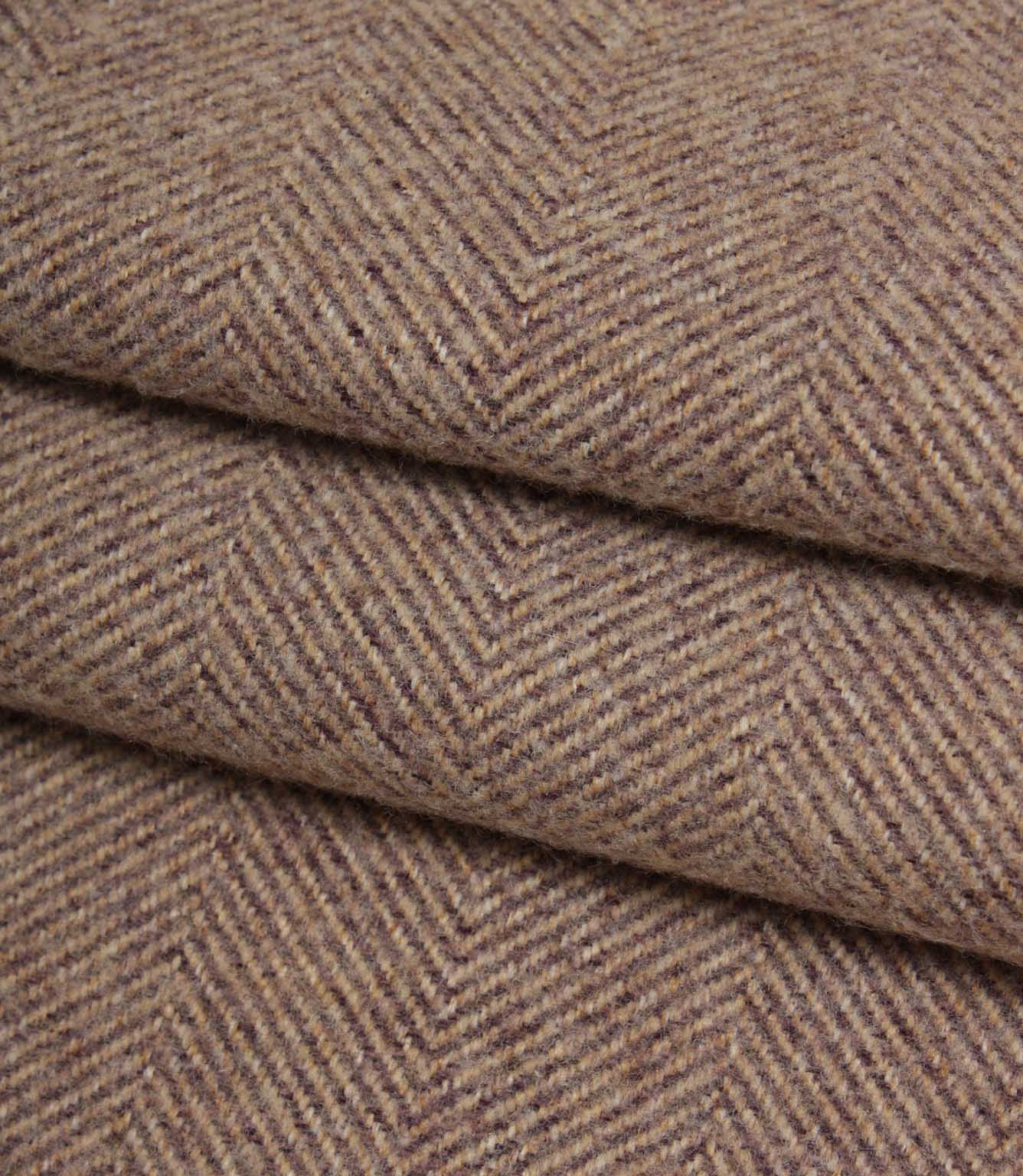 Close-up of purple herringbone fabric