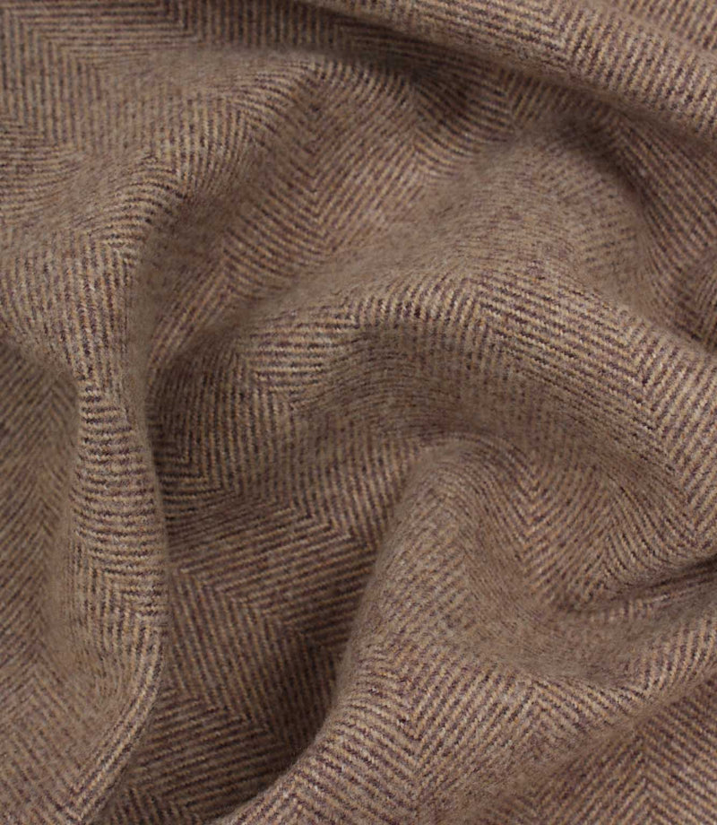 Close-up of purple herringbone fabric texture