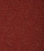 Close-up of a textured red herringbone fabric with a subtle pattern