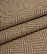 Close-up of brown herringbone fabric