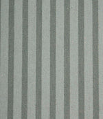 Close-up of Fernley Stripe steel blue striped upholstery fire retardant fabric highlighting the textured woven stripe pattern and durable finish.