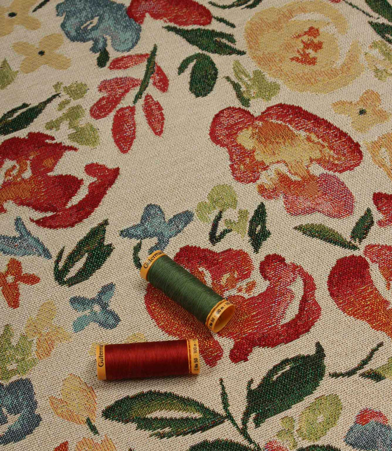 Flora Tapestry Outdoor Fabric / Multi | Just Fabrics
