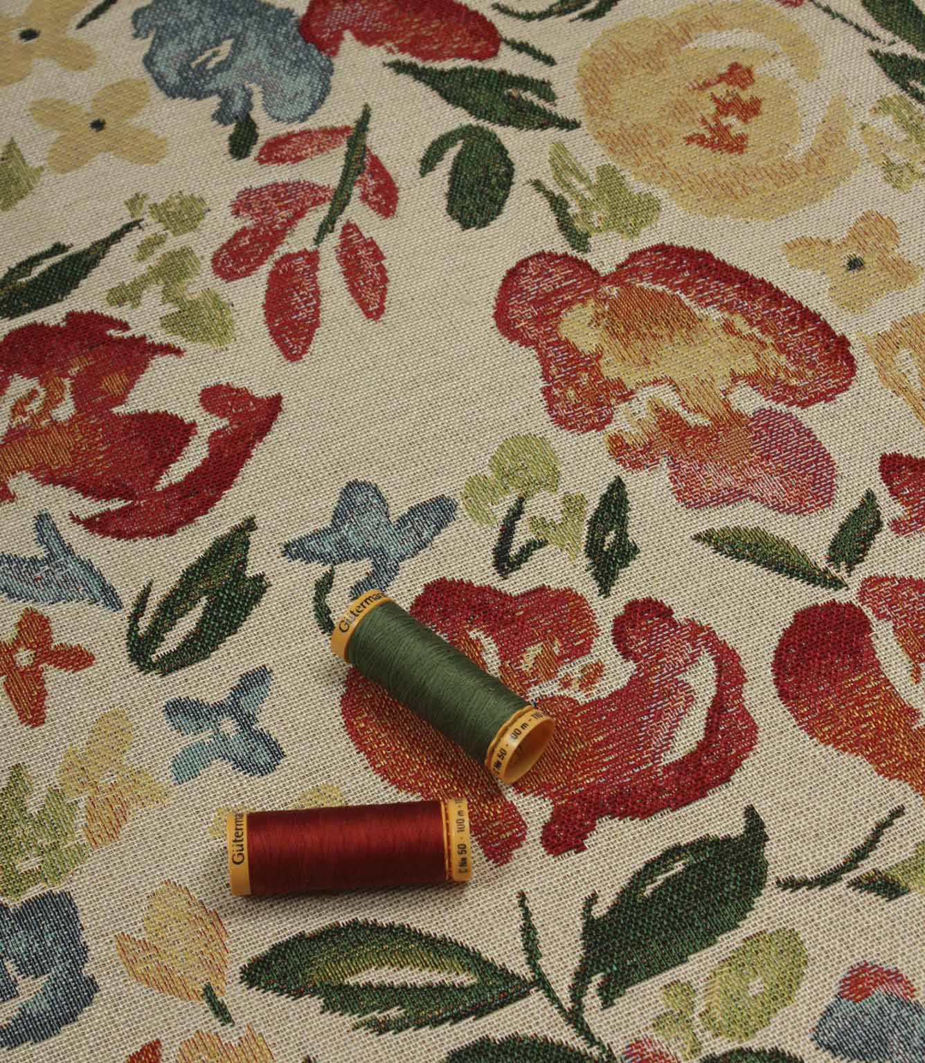 Flora Tapestry Outdoor Fabric / Multi | Just Fabrics