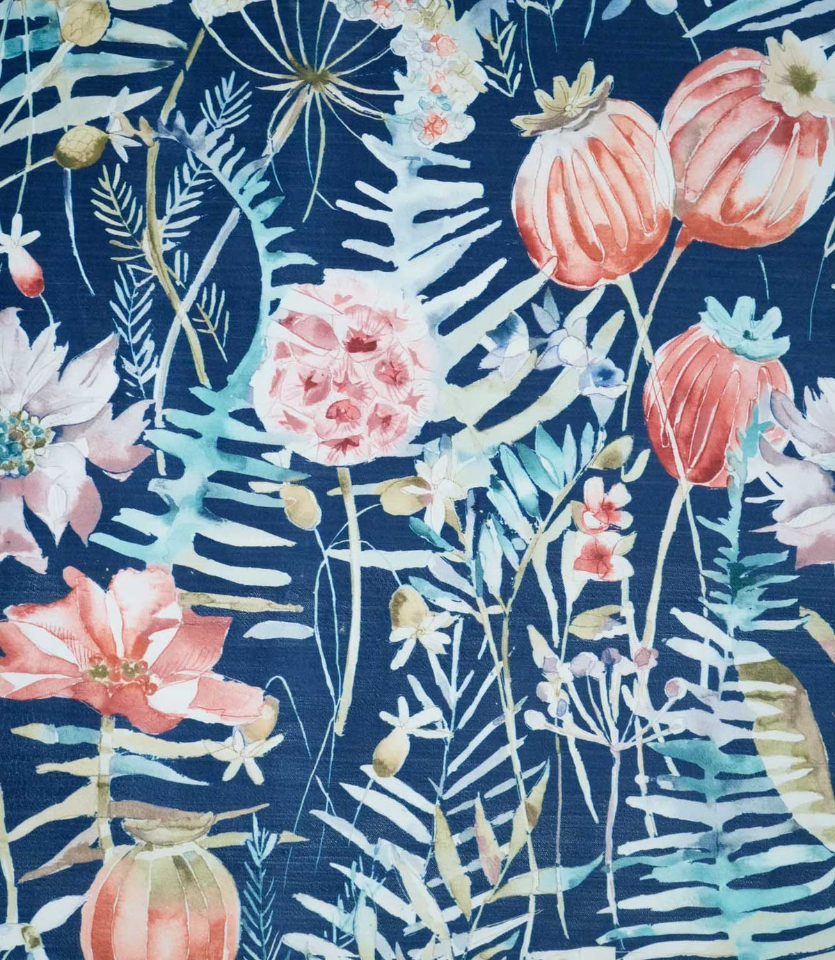 Flosa Velvet Fabric / Ink