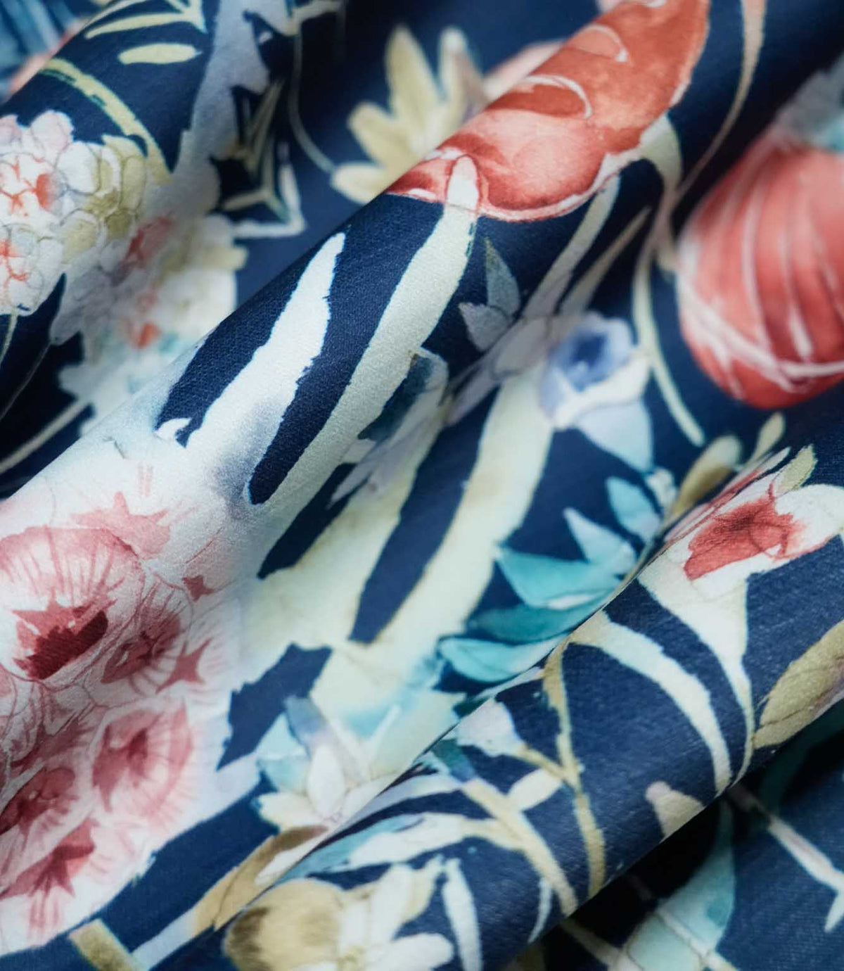 Flosa Velvet Fabric / Ink