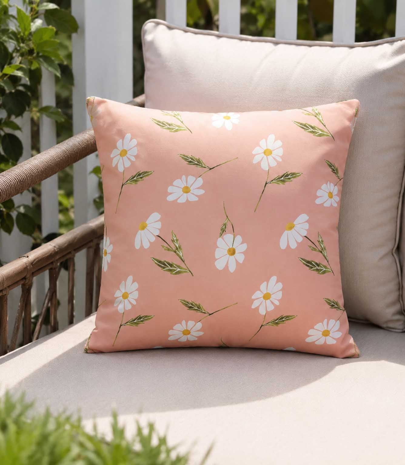 Flower Patch Square Reversible Outdoor Cushion