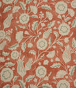 Folk Meadow Fabric / Coral / Eau de Nil