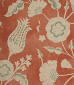 Folk Meadow Fabric / Coral / Eau de Nil