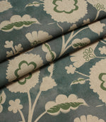 Folk Meadow Fabric / Indigo / Sap Green