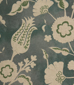 Folk Meadow Fabric / Indigo / Sap Green