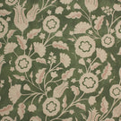 Folk Meadow Fabric / Sap Green / Soft Pink