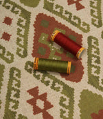 Folklore Geo Fabric / Sage Green / Rust | Just Fabrics
