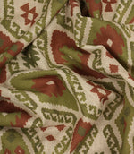 Folklore Geo Fabric / Sage Green / Rust | Just Fabrics
