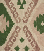 Folklore Geo Fabric / Soft Pink / Sap Green | Just Fabrics