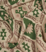 Folklore Geo Fabric / Soft Pink / Sap Green | Just Fabrics