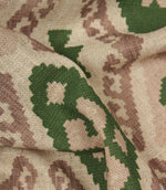 Folklore Geo Fabric / Soft Pink / Sap Green | Just Fabrics