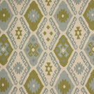 Folklore Geo Fabric / Steel Blue / Sage Green | Just Fabrics
