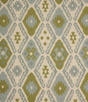 Folklore Geo Fabric / Steel Blue / Sage Green