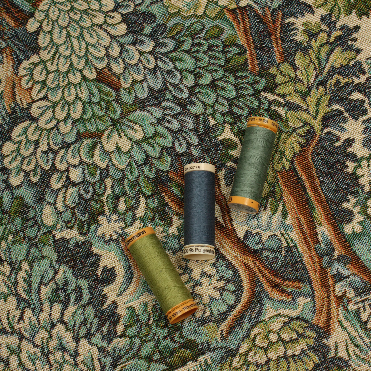 Forest Glade Tapestry Fabric / Indigo