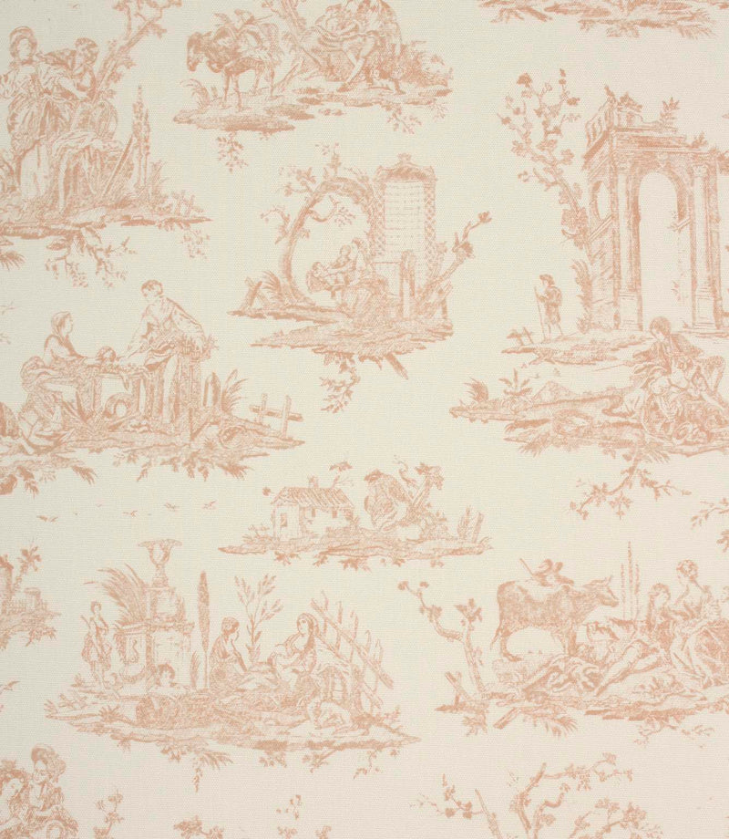 French Toile Fabric / Blush | Just Fabrics