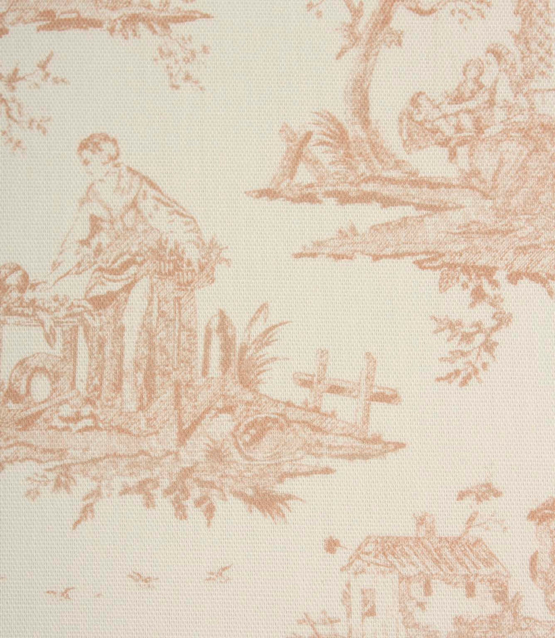 French Toile Fabric / Blush | Just Fabrics