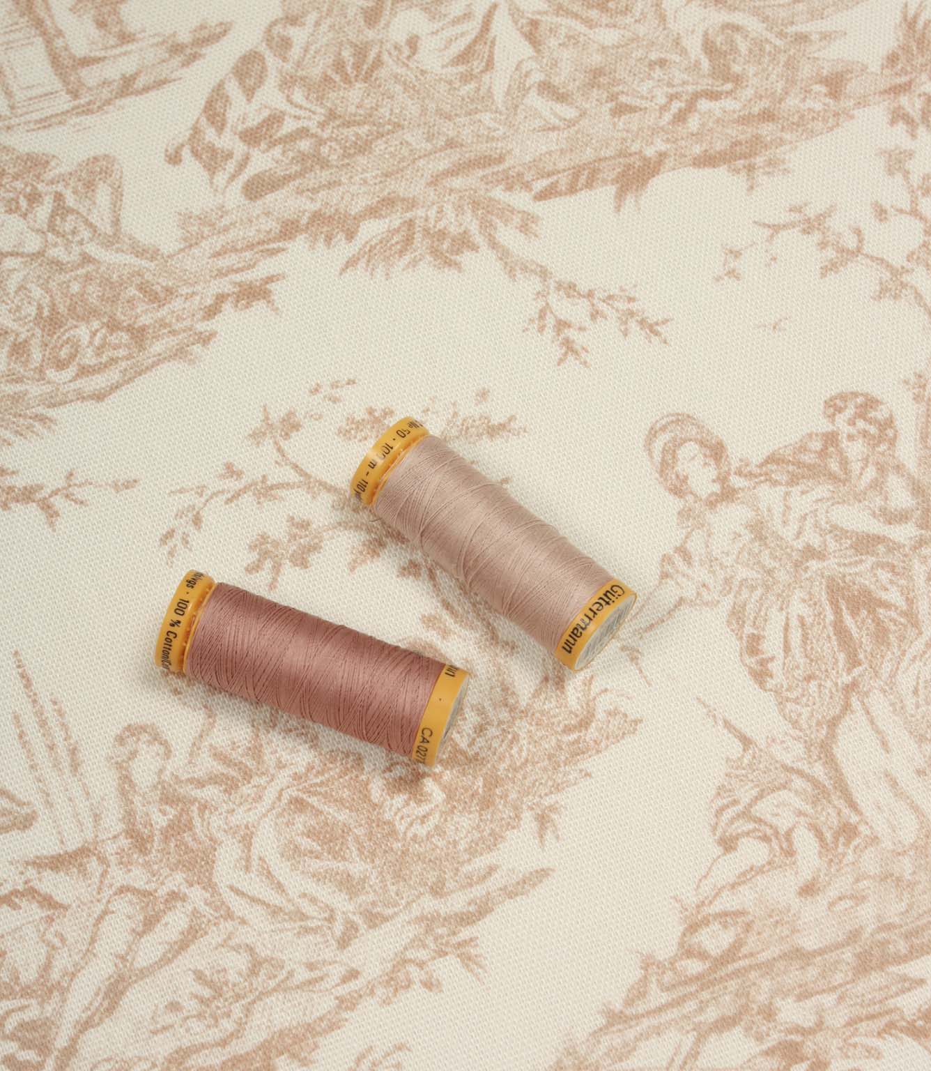 French Toile Fabric / Blush | Just Fabrics