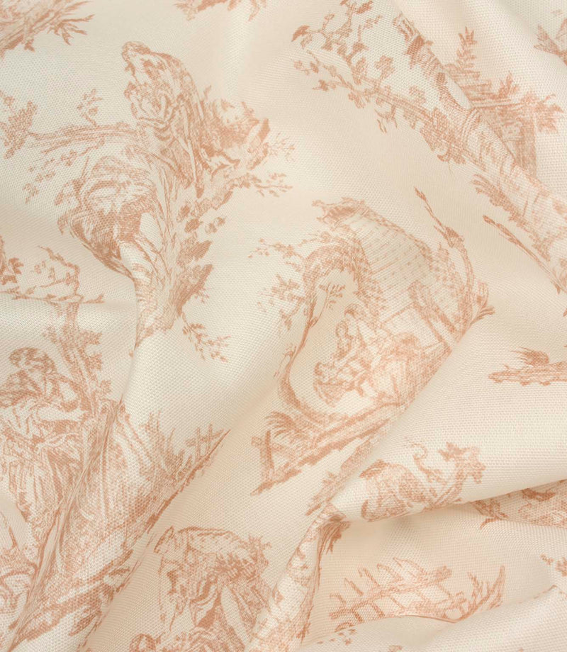 French Toile Fabric / Blush | Just Fabrics