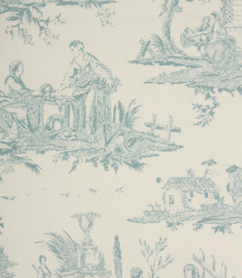 French Toile Fabric / Steel Blue | Just Fabrics