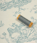 French Toile Fabric / Steel Blue | Just Fabrics