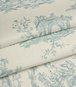 French Toile Fabric / Steel Blue | Just Fabrics