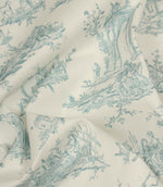 French Toile Fabric / Steel Blue | Just Fabrics