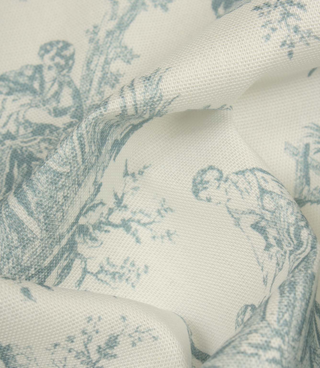 French Toile Fabric / Steel Blue | Just Fabrics