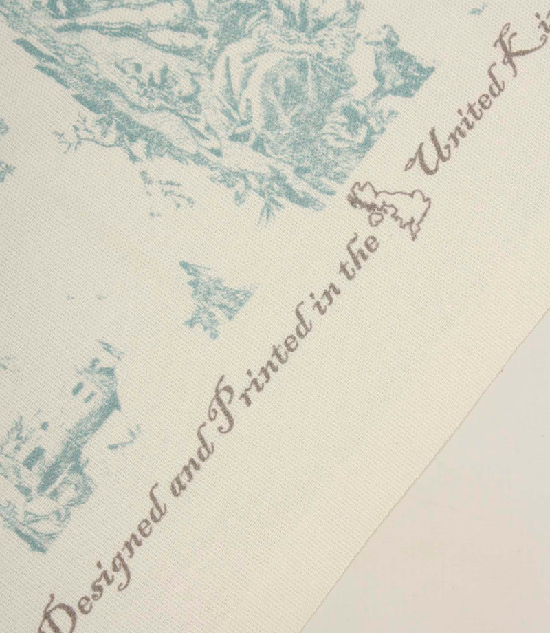 French Toile Fabric / Steel Blue | Just Fabrics