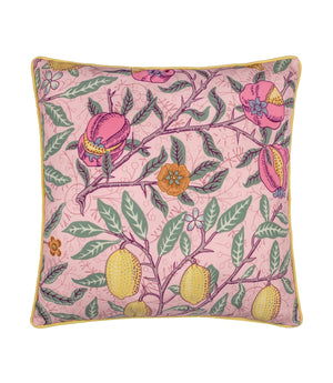 Fruits Blush Pink / Lemon Piped Outdoor Cushion