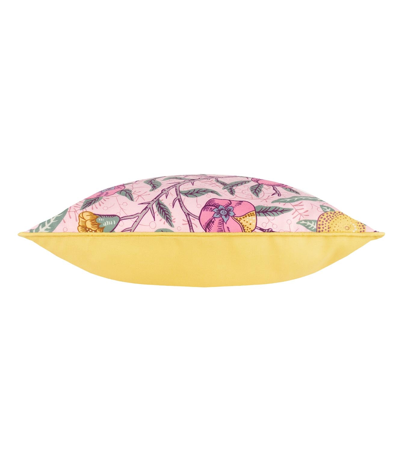 Fruits Blush Pink / Lemon Piped Outdoor Cushion