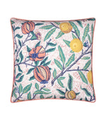 Fruits Coral / Lemon Piped Outdoor Cushion
