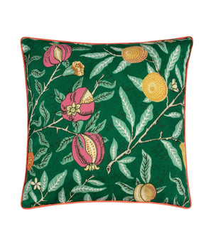 Fruits Forest Green / Lemon Piped Outdoor Cushion