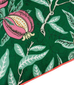 Fruits Forest Green / Lemon Piped Outdoor Cushion