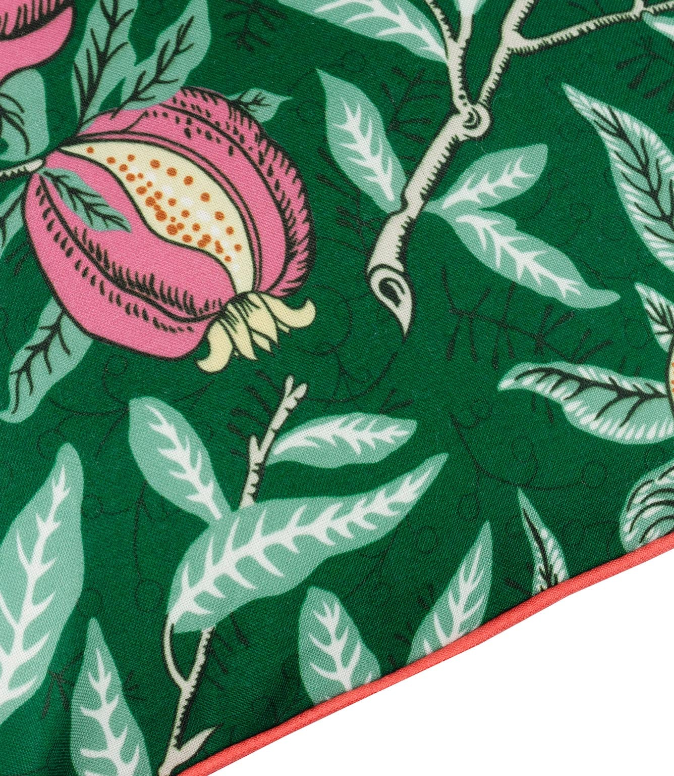 Fruits Forest Green / Lemon Piped Outdoor Cushion