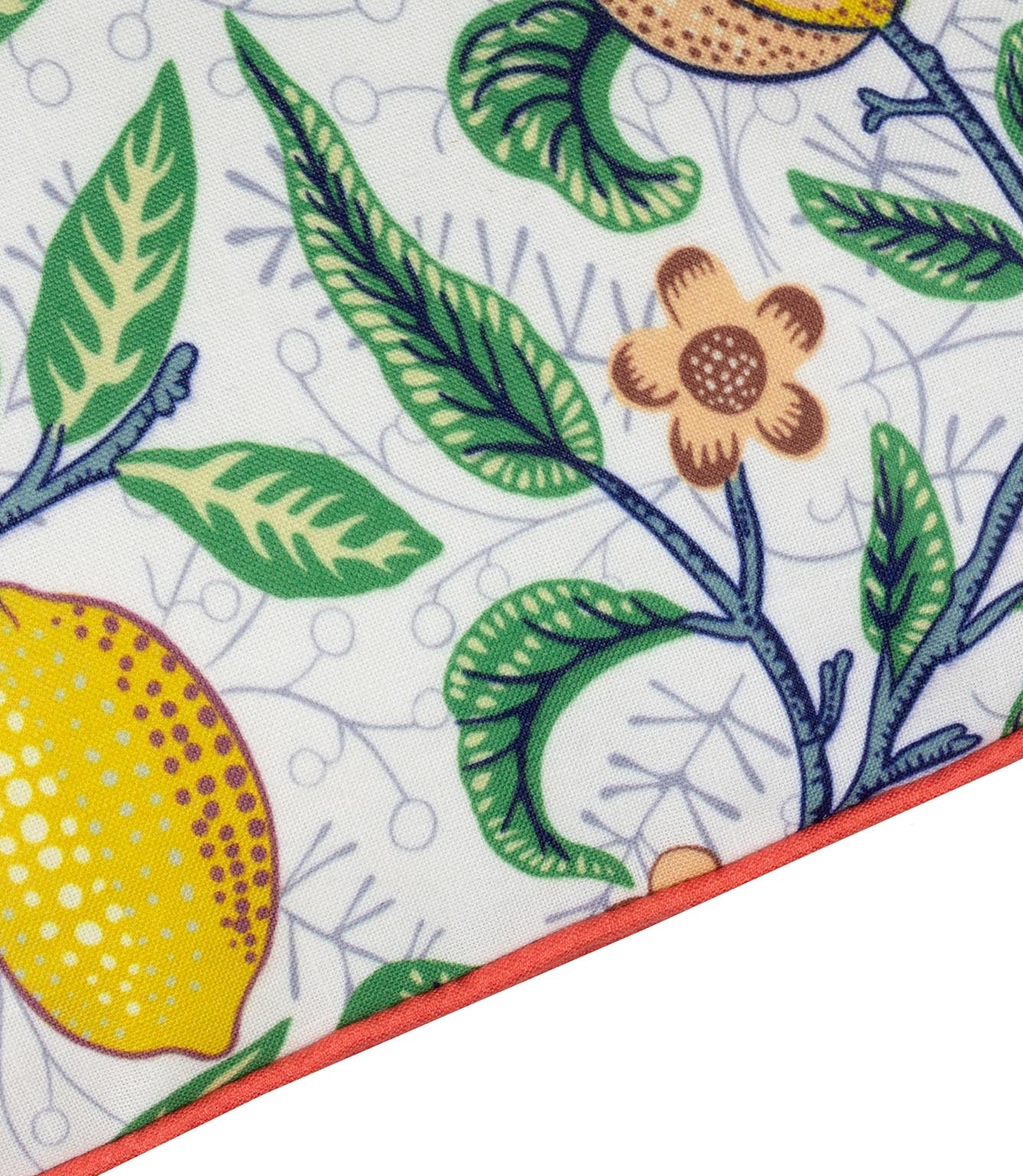 Fruits Yellow / Tomato Piped Outdoor Cushion