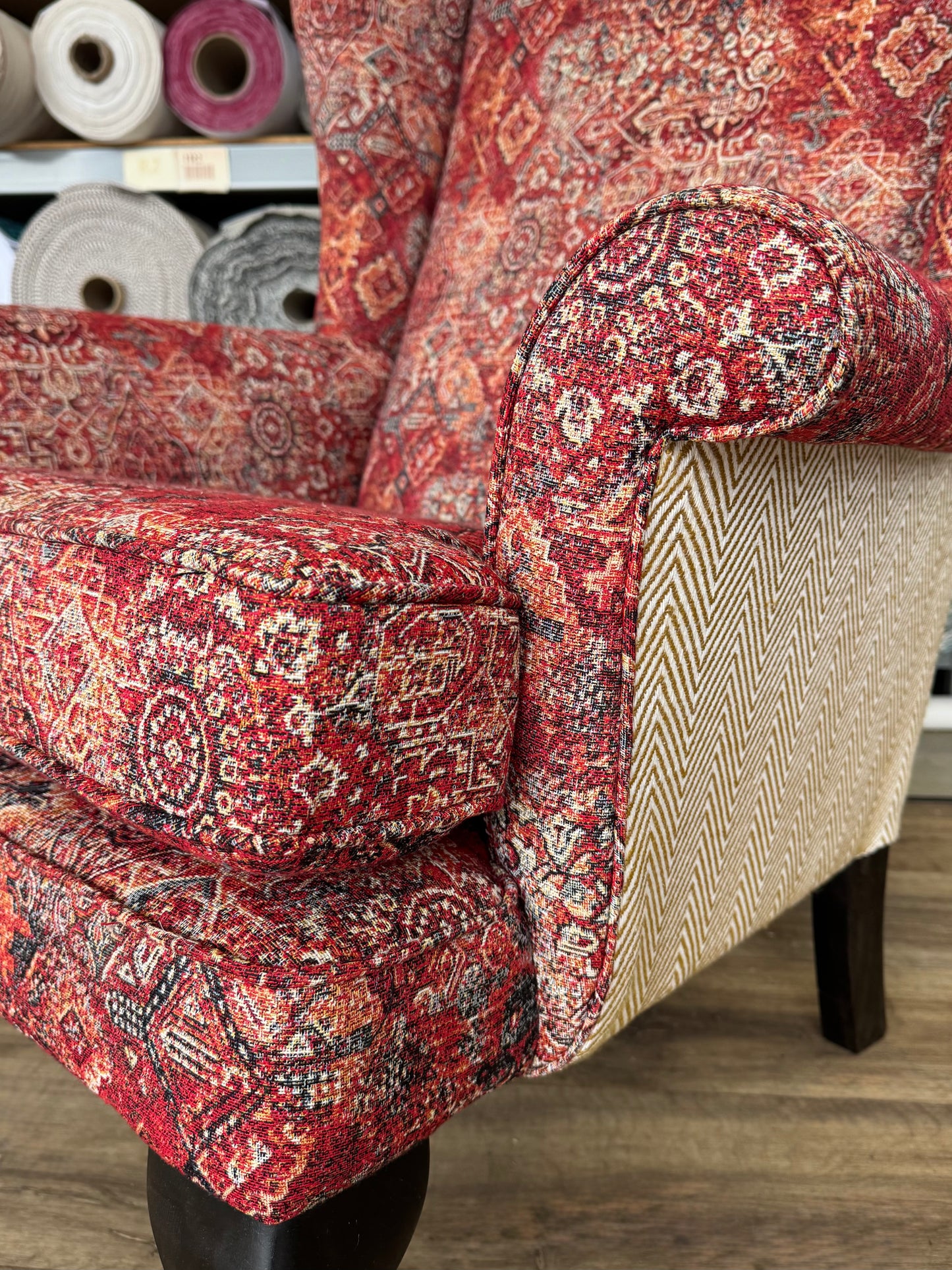 Keshan Tapestry Fabric / Red